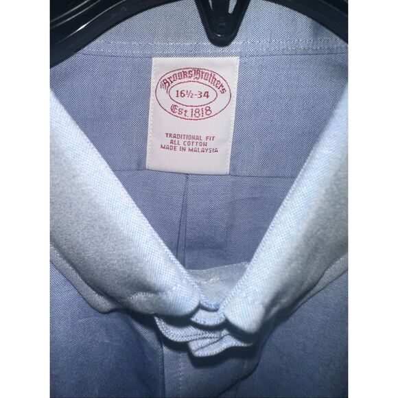 Brooks Brothers Traditional Fit Cotton Shirt 16.5 34. NWT retails $65 button up - Picture 1 of 8